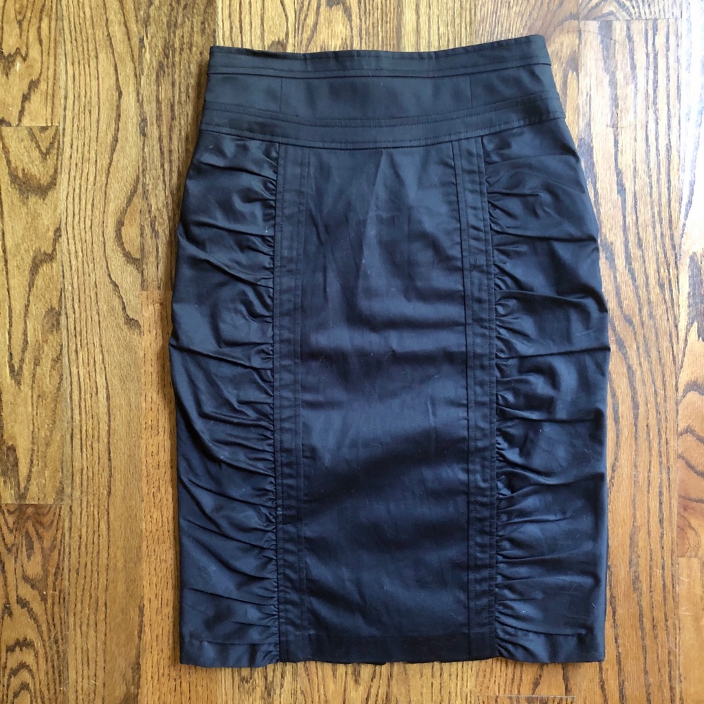 Nanette Lepore High Waist Ruched Pencil Skirt Sz 4